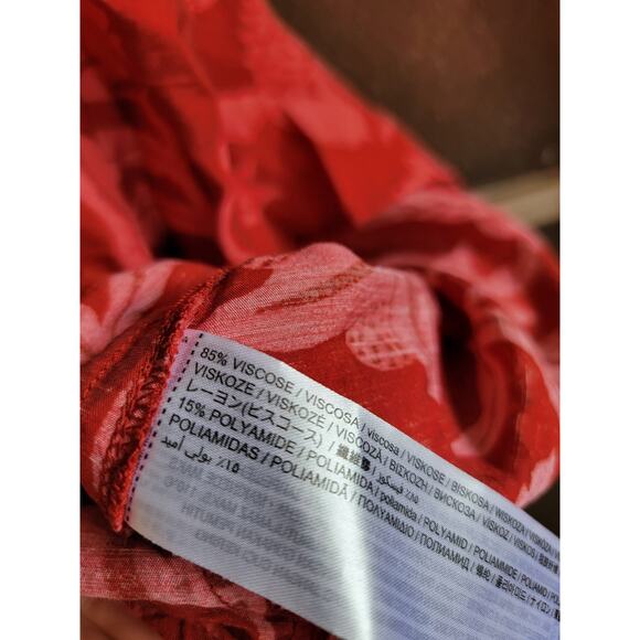 MNG Floral Print Side Cutout Dress Sz L - Picture 8 of 11